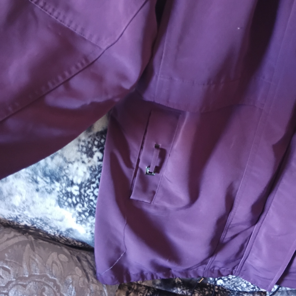 Classic Elements Deep Purple Jacket With Beige Ac… - image 4